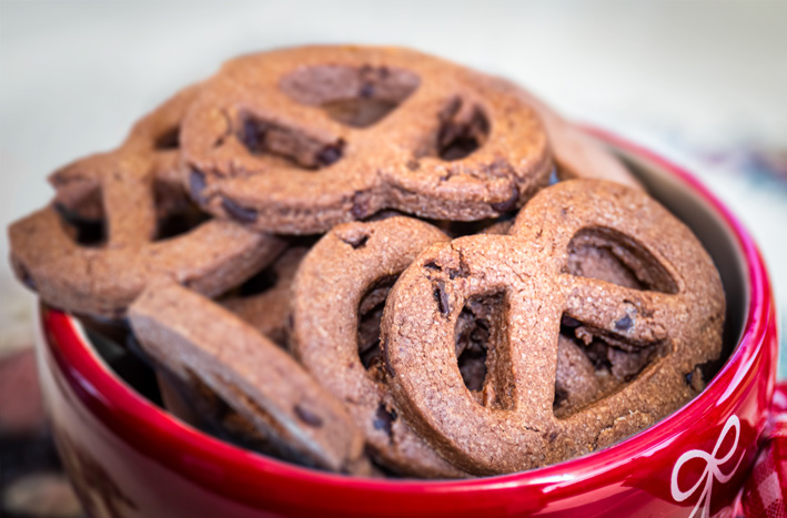 biscuits bretzels pépites de chocolat