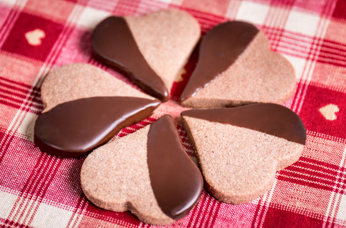 biscuits coeur chocolat cannelle